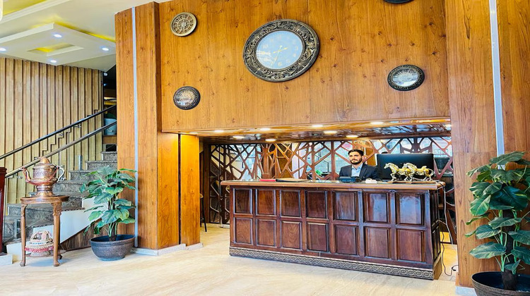 hotel adlife luxury, srinagar reception counter